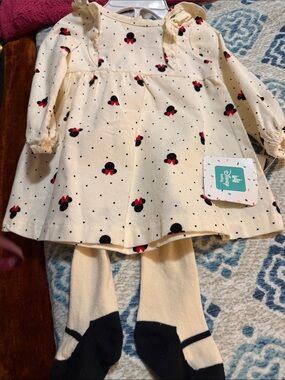 Disney Cream and Black Minnie Mouse Matching Set